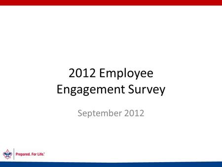 2012 Employee Engagement Survey September 2012. What is Employee Engagement? Employee engagement is about: Motivated employees Employees who are passionate.