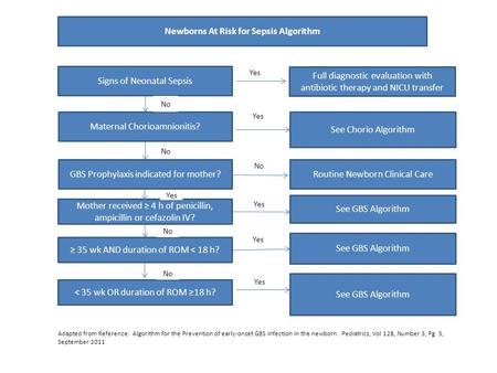 Newborns At Risk for Sepsis Algorithm