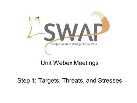 Unit Webex Meetings Step 1: Targets, Threats, and Stresses.