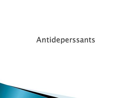 Trazodone  Trazodone is a second line agent for treatment of depression. Antidepressant effects take several weeks to develop.Trazodone produces selective.