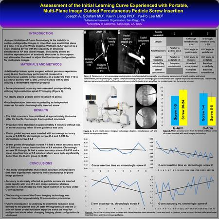 INTRODUCTION A major limitation of C-arm fluoroscopy is the inability to capture radiographic images in more than one anatomical plane at a time. The G-arm.