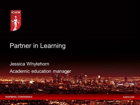 Jessica Whytehorn Academic education manager Partner in Learning.