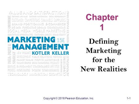 Defining Marketing for the New Realities