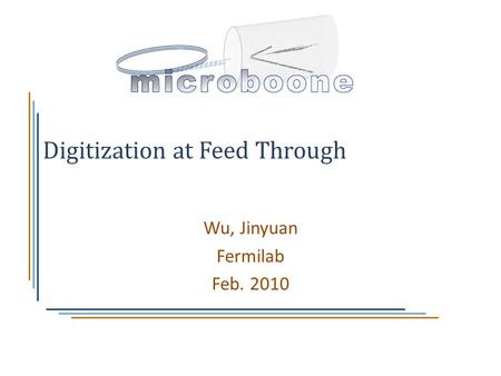 Digitization at Feed Through Wu, Jinyuan Fermilab Feb. 2010.