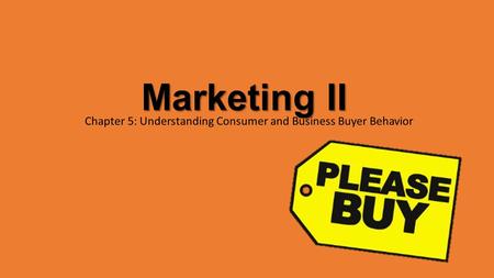 Chapter 5: Understanding Consumer and Business Buyer Behavior