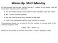 Warm-Up: Math Monday. Agenda Warm-Up: Order of Operations Notes/Practice: Multiplicative Relationships Pg. 475-478 Guided Practice (time permitting) Pg.