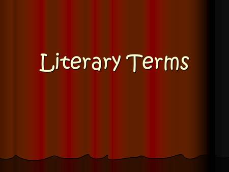 Literary Terms. Round character a major character in a work of fiction who encounters conflict & is changed by it. Round characters tend to be more fully.