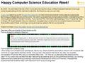 Happy Computer Science Education Week! By 2020, it is estimated that one million computer science jobs will go unfilled because there are not enough students.