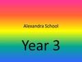 Alexandra School Year 3. What will it be like in Y3? We are ambitious for these children: The curriculum that will drive their learning The standards.