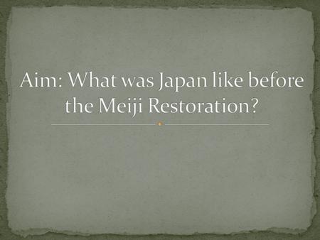 1. Japan is an archipelago ( chain of islands) 2. Geographically Isolated (Like China) 3. Mountainous Terrain (85%) 4. Plentiful Natural Harbors.