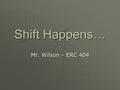 Shift Happens… Mr. Wilson – ERC 404. Microsoft 2019  Life moves pretty fast, what do you know about technology and how it is changing?