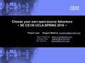 © 2002 IBM Corporation Choose your own open-source Adventure ~ SE CS130 UCLA SPRING 2016 ~ Project Lead: Gergana Markova