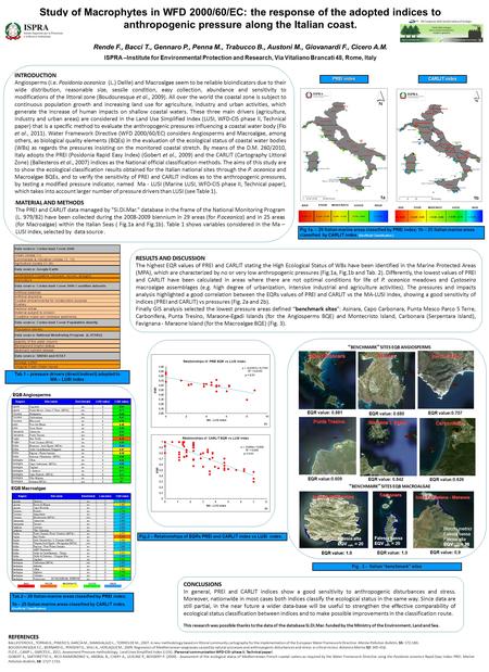 INTRODUCTION Angiosperms (i.e. Posidonia oceanica (L.) Delile) and Macroalgae seem to be reliable bioindicators due to their wide distribution, reasonable.