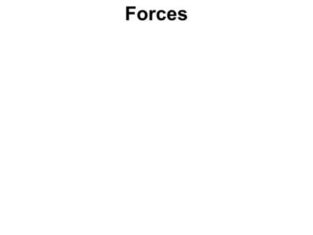 Forces. Push or pull between TWO masses Forces Push or pull between TWO masses Measured in Newtons (N) –What is a Newton?