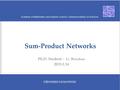 Sum-Product Networks Ph.D. Student ： Li Weizhuo 2015.1.14.