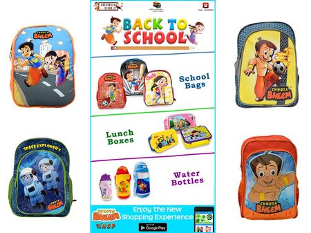 Grab Chhota Bheem School Bags Get ready for school with the new exciting range of Chhota Bheem And Friends Back To School merchandise in a different style.