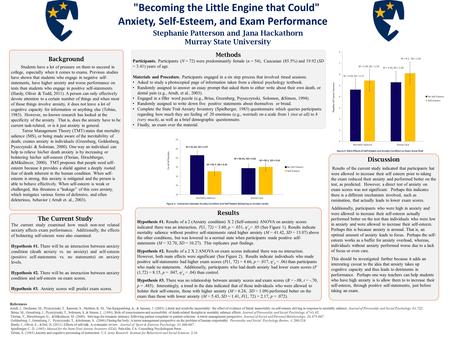 Methods Participants. Participants (N = 72) were predominantly female (n = 54), Caucasian (85.5%) and 19.92 (SD = 3.41) years of age. Materials and Procedure.