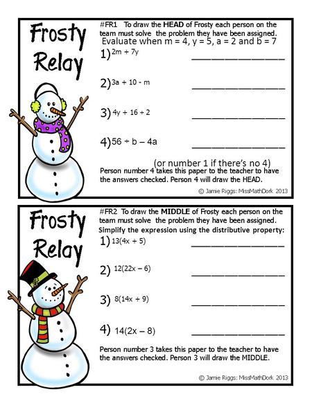 13(4x + 5) 8(14x + 9) 12(22x – 6) 14(2x – 8) Simplify the expression using the distributive property: Evaluate when m = 4, y = 5, a = 2 and b = 7 2m +