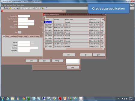 Oracle apps application. JavaWindow is now identified as window() While running now script not able to identify ‘Find Requesitions’ Original script which.
