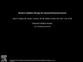 Neutron radiation therapy for advanced thyroid cancers Tobias R. Chapman, MD, George E. Laramore, PhD, MD, Stephen R. Bowen, PhD, Peter F. Orio, DO, MS.