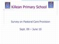 Killean Primary School Survey on Pastoral Care Provision Sept. 09 – June 10.