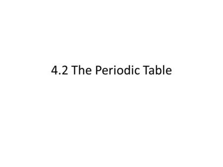 4.2 The Periodic Table. Rules of the Periodic Table After organizing the Bohr model cards, write 4 rules that govern their organization.