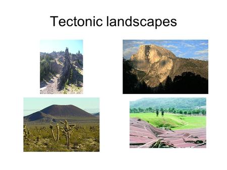 Tectonic landscapes. What impact does tectonic activity have on landscapes and why does this impact vary? Volcanic activity: Variations in the form,