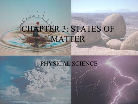 CHAPTER 3: STATES OF MATTER