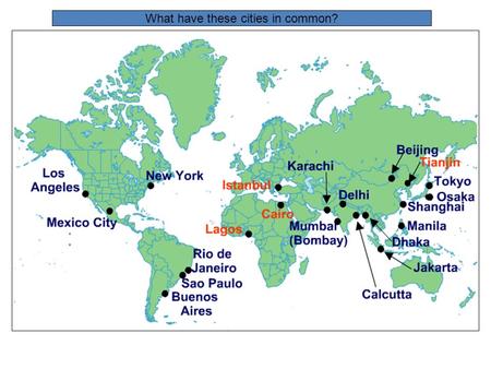 What have these cities in common?. Urban Growth Lesson Aims: To know how different urban areas can be classified To understand why the growth of urban.