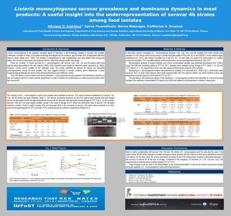 Listeria monocytogenes serovar prevalence and dominance dynamics in meat products: A useful insight into the underrepresentation of serovar 4b strains.