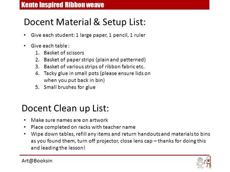 Give each student: 1 large paper, 1 pencil, 1 ruler Give each table : 1.Basket of scissors 2.Basket of paper strips (plain and patterned) 3.Basket of various.