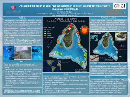 Introduction Coral reefs are a vital marine resource for Cook Islanders, yielding a variety of foods, supporting sustainable tourism and providing coastal.