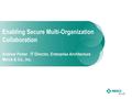 Enabling Secure Multi-Organization Collaboration Andrew Porter IT Director, Enterprise Architecture Merck & Co., Inc.