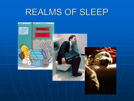 REALMS OF SLEEP. 1950s Little was known about the physiology, or function, of sleep Little was known about the physiology, or function, of sleep Nathaniel.