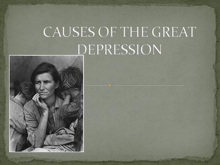 Europe in 20s trying to recover from war War Debt GermanyFrance Great BritainUnited States Difficult for U.S. companies to sell products to Europe Tariff: