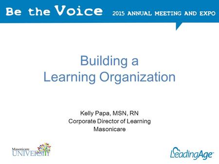 Building a Learning Organization