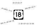 4 2 + (6+2) − 3 × 2 [(16−10) + 3] × 2 120 ÷ 4 − 20 + (4 2 − 8) 2 - 20 + (3 2 × 2) − (1−19) 12÷ (3 × 2) + 2 4.