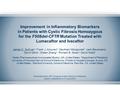 Improvement in Inflammatory Biomarkers in Patients with Cystic Fibrosis Homozygous for the F508del-CFTR Mutation Treated with Lumacaftor and Ivacaftor.