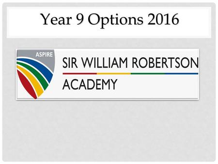 Year 9 Options 2016.