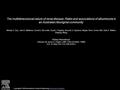 The multidimensional nature of renal disease: Rates and associations of albuminuria in an Australian Aboriginal community Wendy E. Hoy, John D. Mathews,