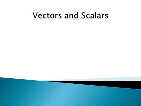 Vectors and Scalars.  A scalar quantity is a quantity that has magnitude only and has no direction in space Examples of Scalar Quantities:  Length 