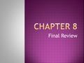 Final Review.  On the Saturday after Christmas, it has been estimated that about 14.3% of all mall-goers are there to return or exchange holiday gifts.