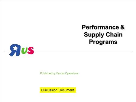 Performance & Supply Chain Programs