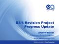 G5/4 Revision Project Progress Update Andrew Bower