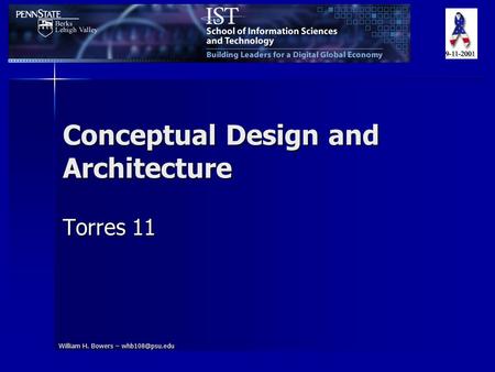 William H. Bowers – Conceptual Design and Architecture Torres 11.