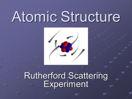 Rutherford Scattering Experiment