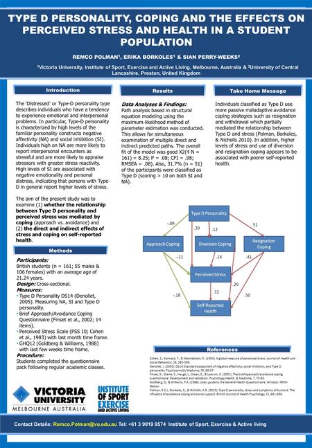 The ‘Distressed’ or Type-D personality type describes individuals who have a tendency to experience emotional and interpersonal problems. In particular,