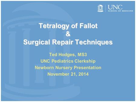 Tetralogy of Fallot & Surgical Repair Techniques