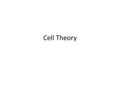 Cell Theory. A long time ago… DNA was a relatively “new” discovery because it’s shape has only been around around 60 years But, what in the world did.