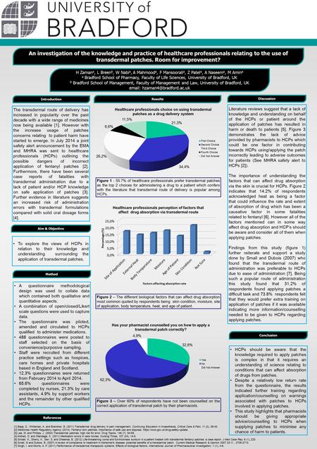 The transdermal route of delivery has increased in popularity over the past decade with a wide range of medicines now being available [1]. However with.